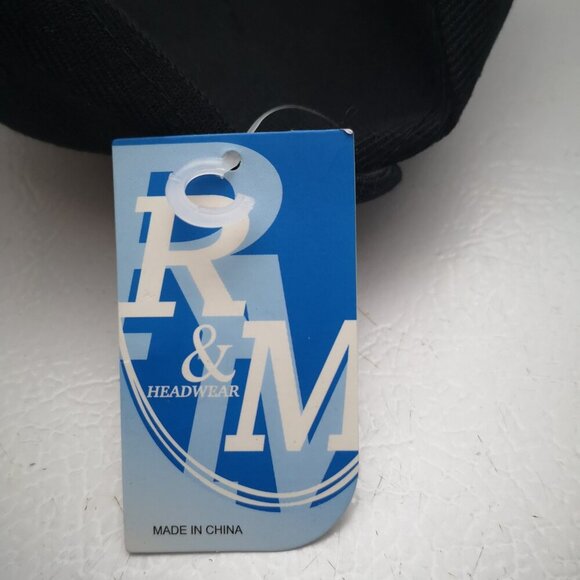 NWT R&M Headwear Ladies One Size Black w/ Pink & White Adjustable Baseball Hat - Picture 5 of 5